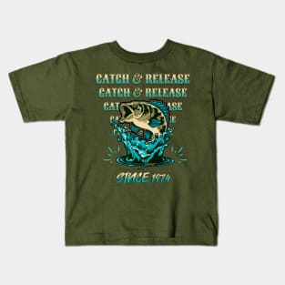 Fishing Art Catch And Release Kids T-Shirt